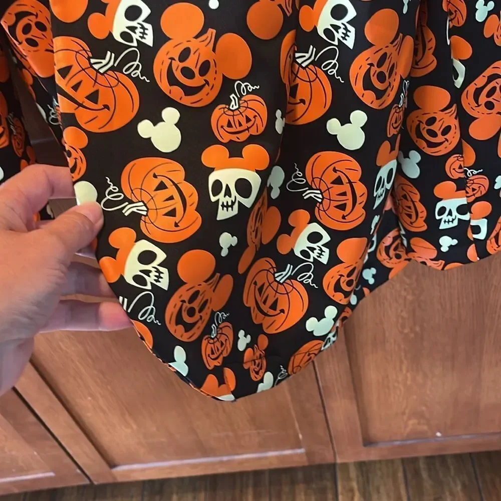 Disney Mickey Mouse Pumpkin Glow-in-the-Dark Suit Jacket Costume L/XL